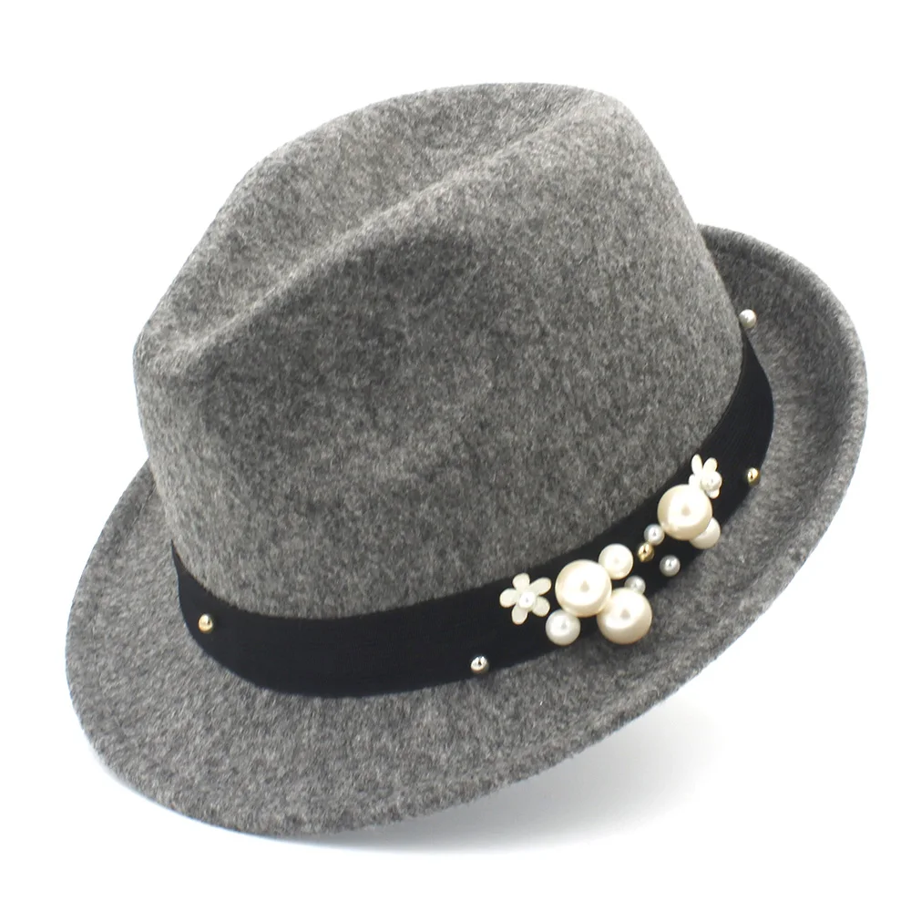 Шляпа Женская фетровая 100% шерсть K20|felt fedora hats|fedora hatjazz cap |