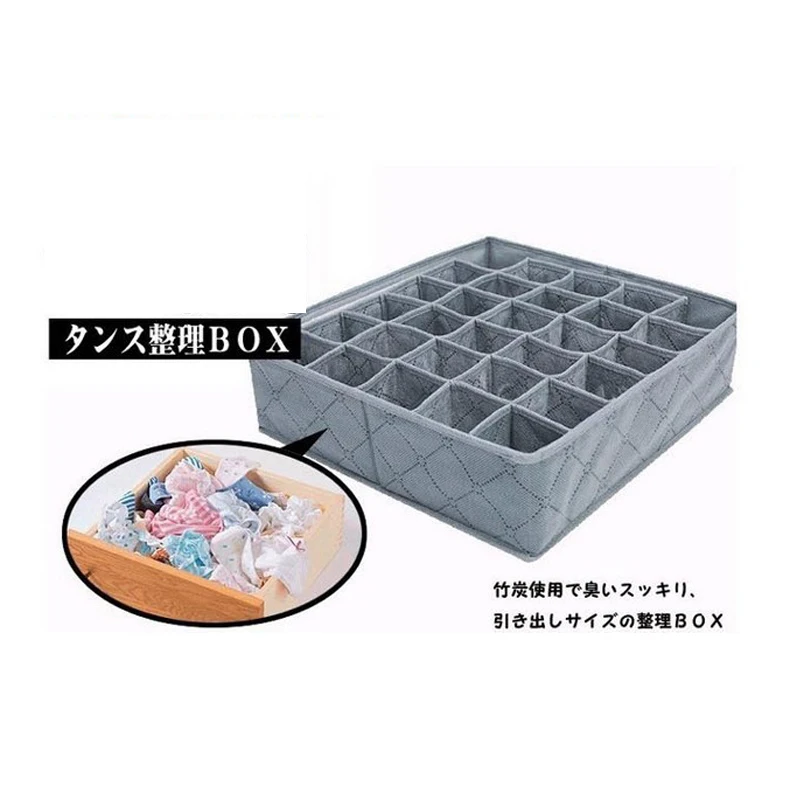 

Non-woven Fabric Foldable Underwear Socks Drawer Organizer Storage Box Useful 30 Cells Container Boxs