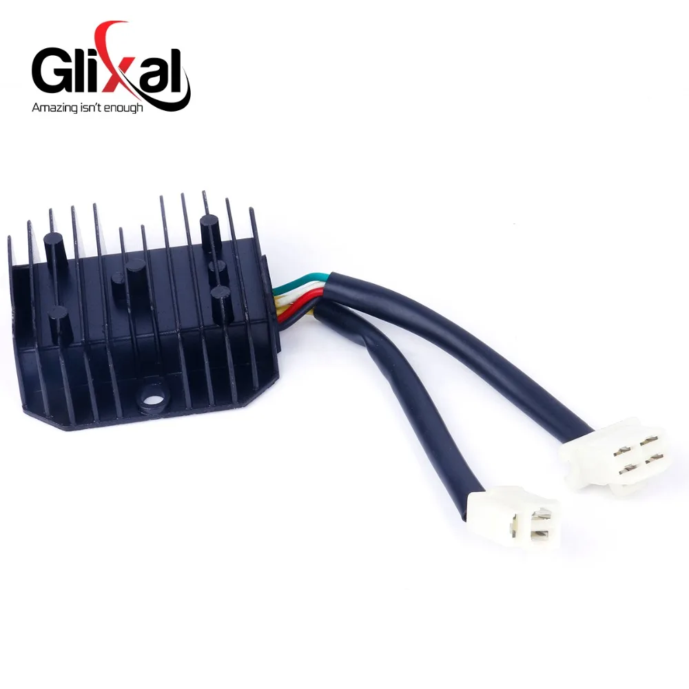 Регулятор напряжения Glixal GY6 125cc 150cc 152QMI 15QMJ Скутер мопед ATV Quad (2 вилки 7