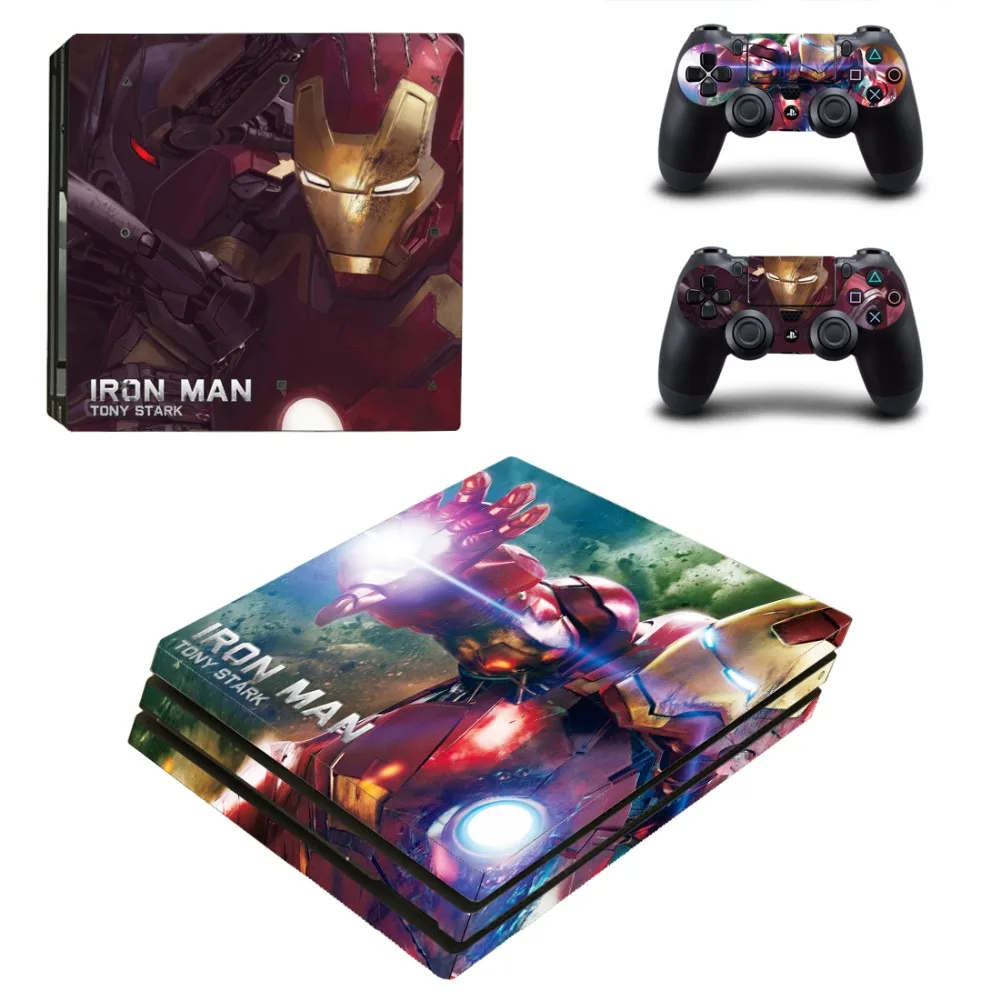 Наклейка на кожу Marvel Iron Man наклейка для консоли PlayStation 4 и 2 контроллера PS4 Pro