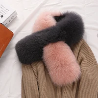 miara l 2018 korean new fur collar really long female winter color matching the fox fur scarf free shipping
