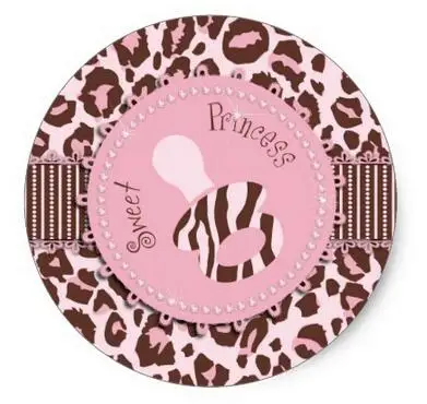 

1.5inch Cheetah Girl Sticker Pink 2