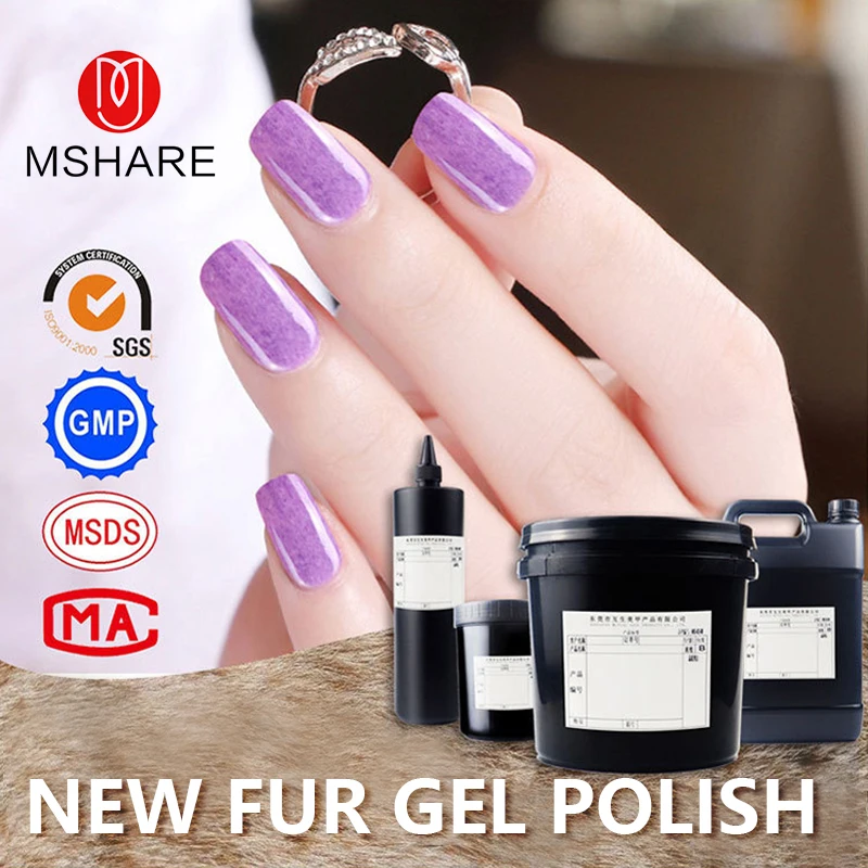 MSHARE 1kg Faux Fur Nail Gel Polish Hybrid Paint Varnishes Art UV Enamel 36 Colors | Красота и здоровье