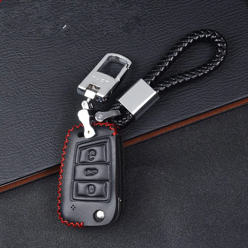 Складной/смарт ключ модели защитный чехол из искусственной кожи для Skoda Kodiaq 2018