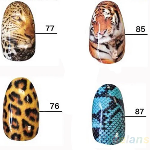 5 Types/set Wild Style Water transfer Nail Full Decal Art Decoration Sticker Tips 1NHU 7GQR | Красота и здоровье