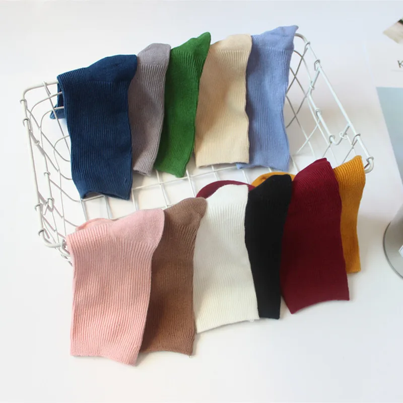 Женские хлопковые носки в стиле Харадзюку милые свободные без пятки Корейском