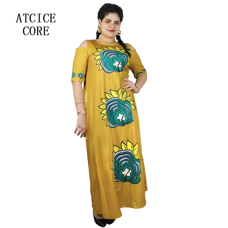 Африканские платья для женщин 2018 модный дизайн длинное платье из мягкого