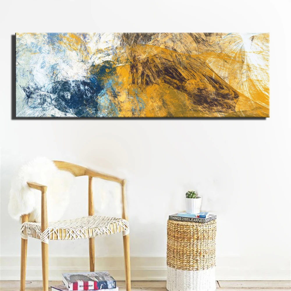 

Абстрактные настенные художественные плакаты 50x150 см, современный пейзаж, картины для спальни, без рамки, красочные Фотообои