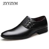 zyyzym fashion men formal shoes size 38 47 black brown classic point toe men dress business party shoes