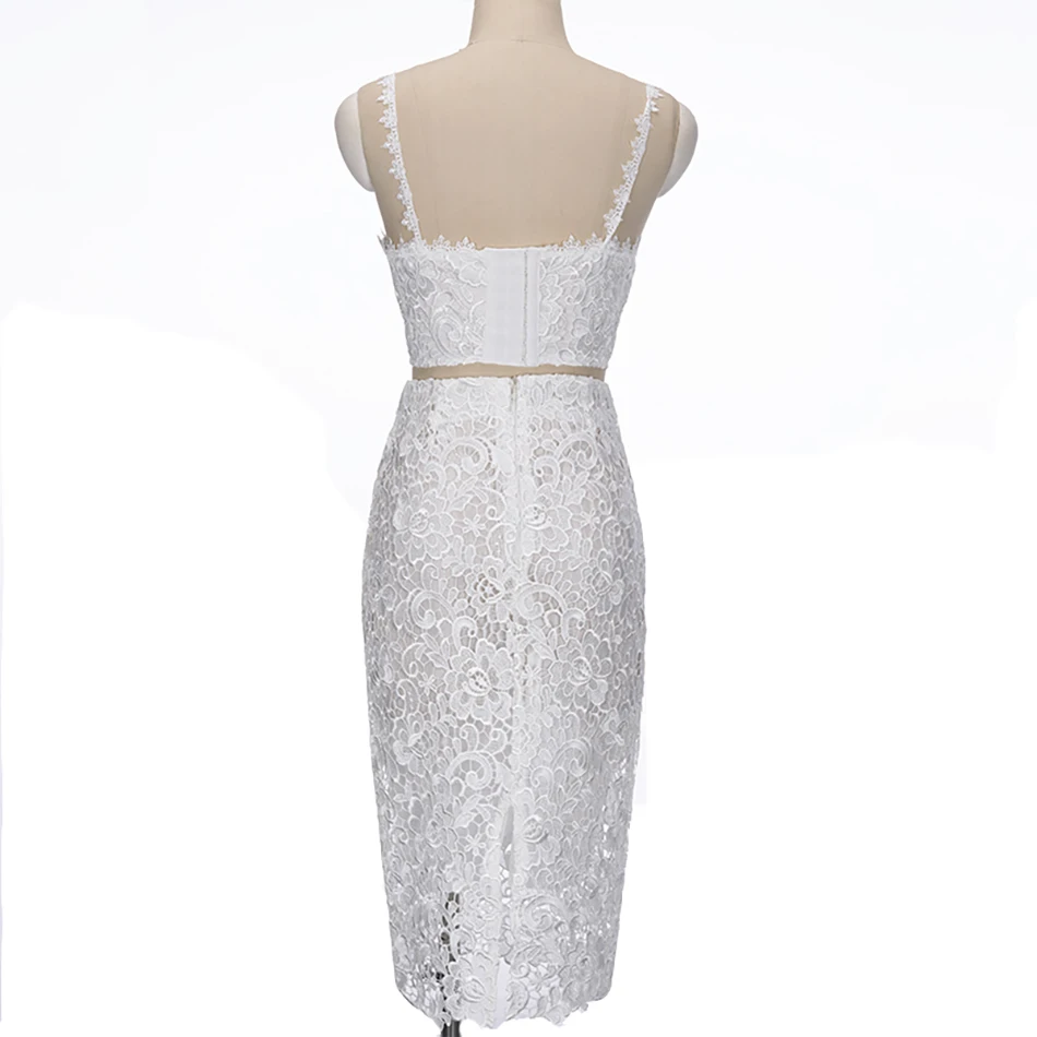 2017 летний женский белый укороченный топ хит продаж черное кружевное платье в