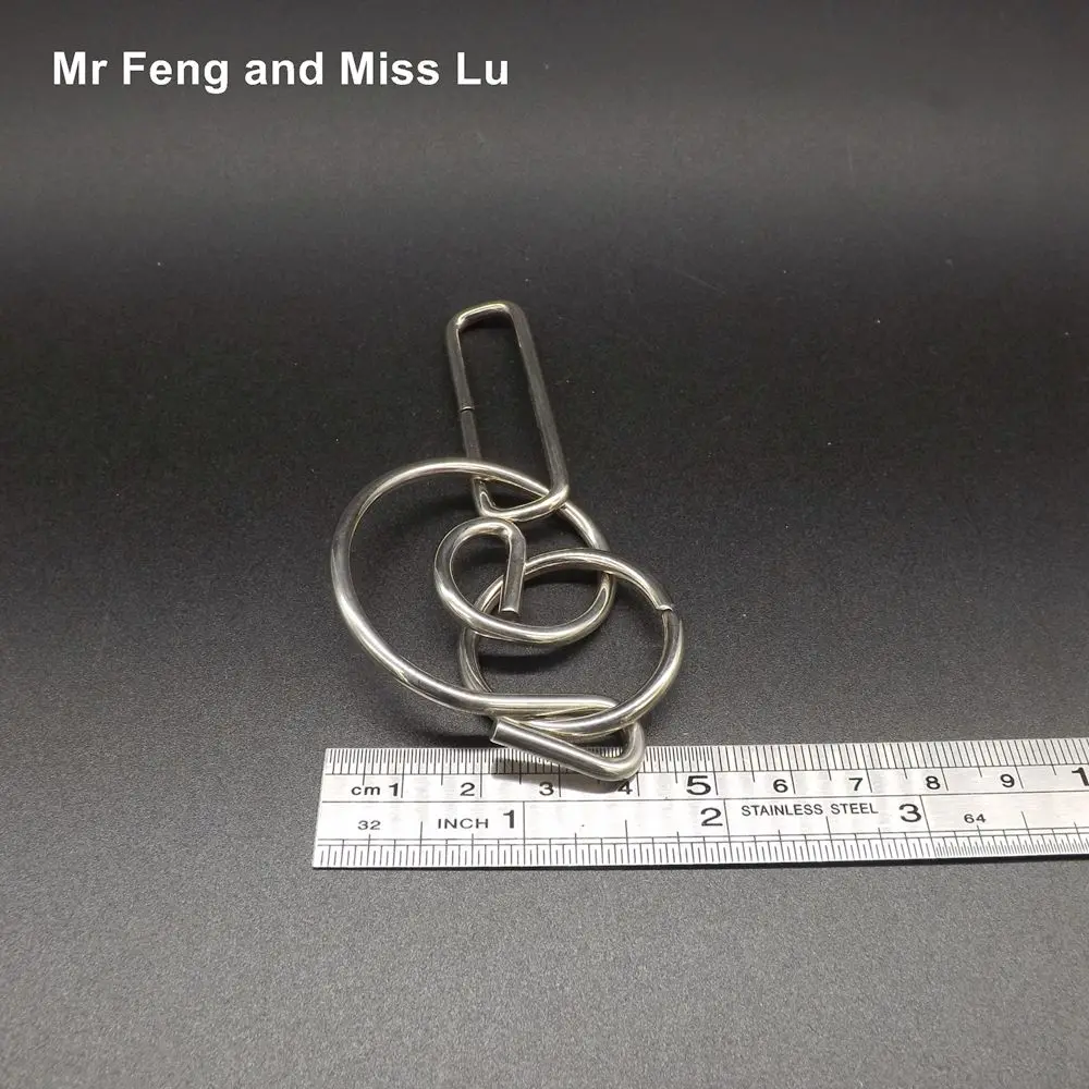 Классический IQ магический трюк металлическая проволока кольцо головоломка Конч