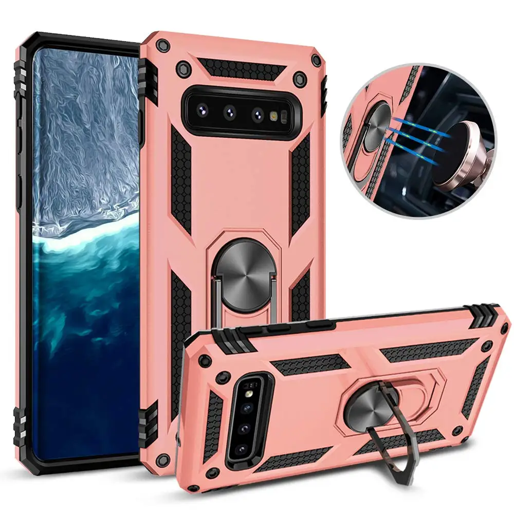 Rose Gold Чехол для samsung Galaxy S10 S9 S8 плюс S10e Note 9 8 10 Pro подставки кольцо чехол для samsung A70 A50 A40 A30 A10 A7 A9 A8 - Цвет: Rose Gold