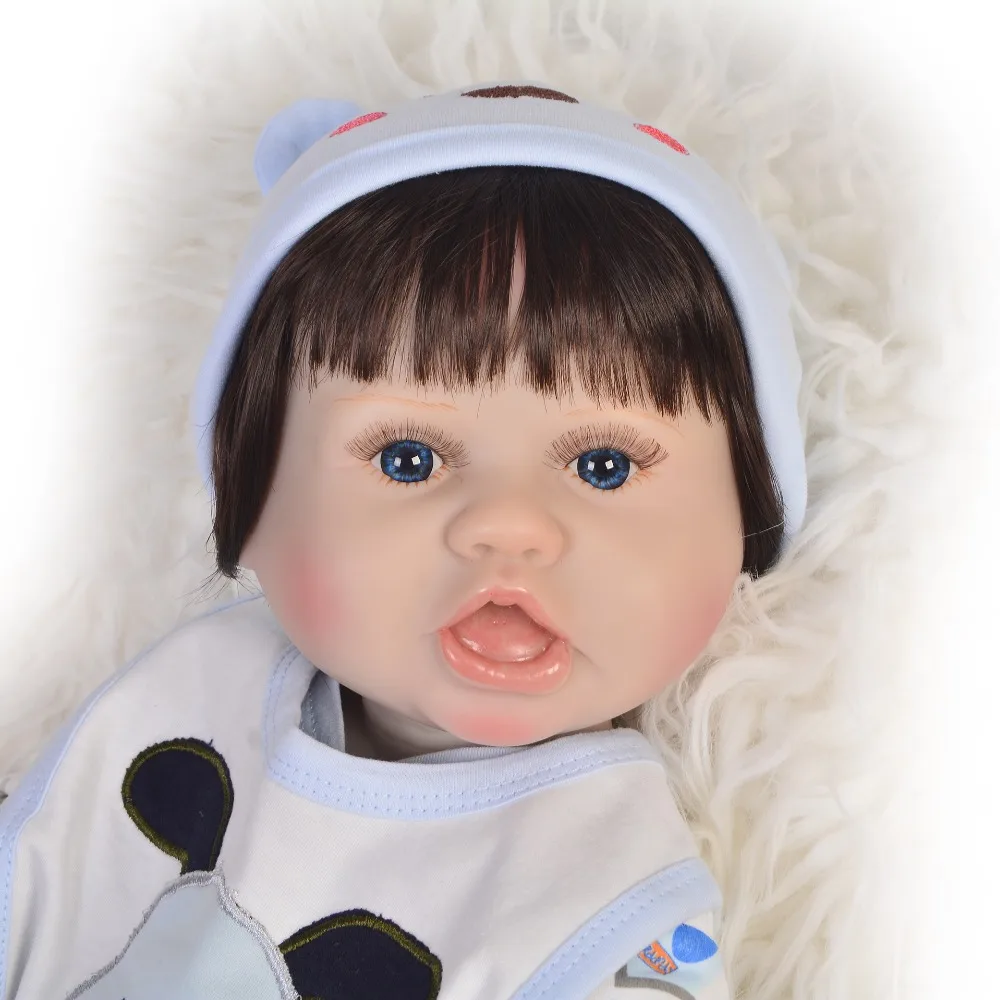 Кукла Bebe reborn 55 см силиконовая виниловая Reborn для маленьких мальчиков 1 шт.