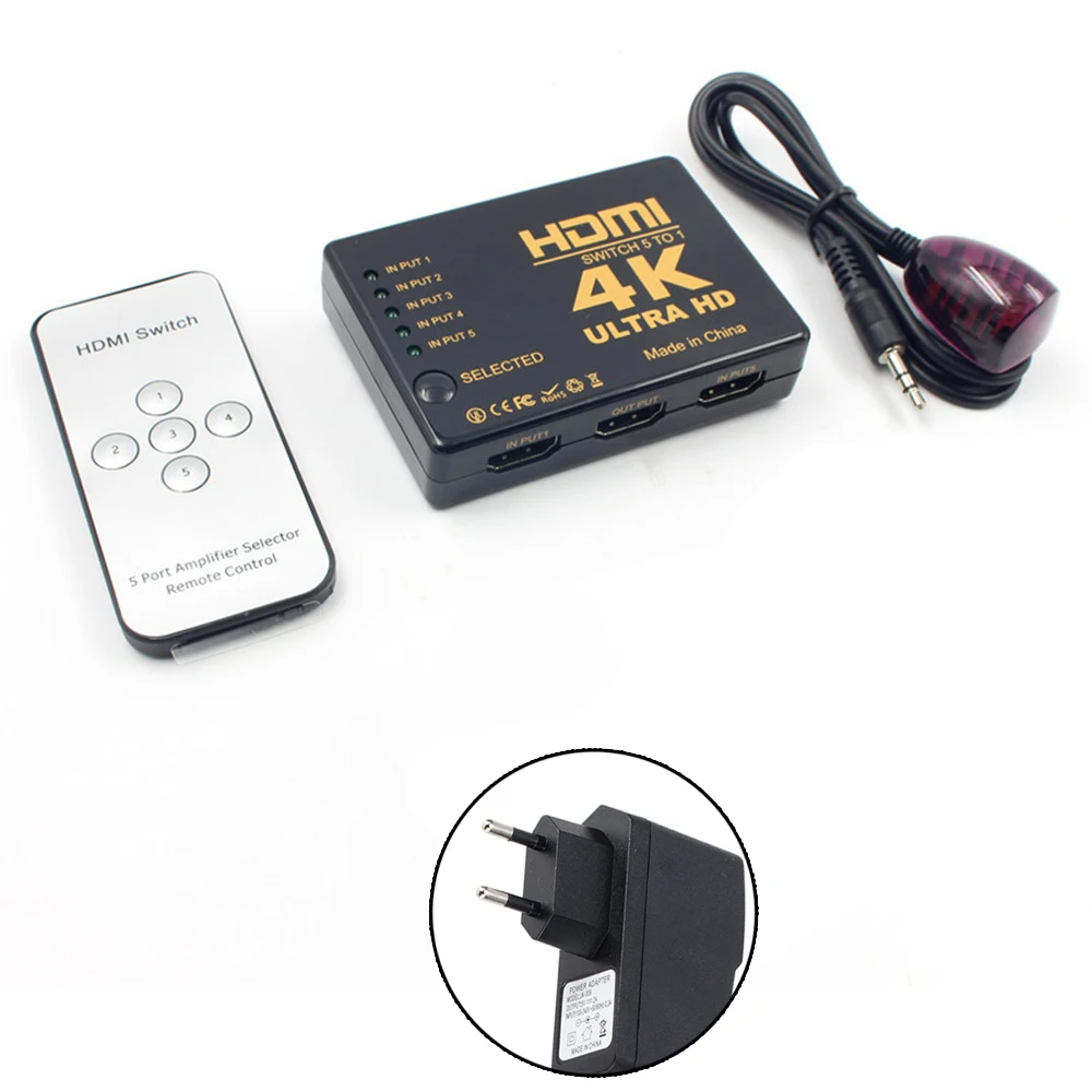 4K HDMI сплиттер Full HD 1080p видео HDMI коммутатор 1X2 1X3 двойной дисплей для HDTV DVD PS3 Xbox