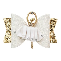 thumblina ballerina glitter bow sparkly hair clip for women girls hairpin children kids barrettes hair accessories