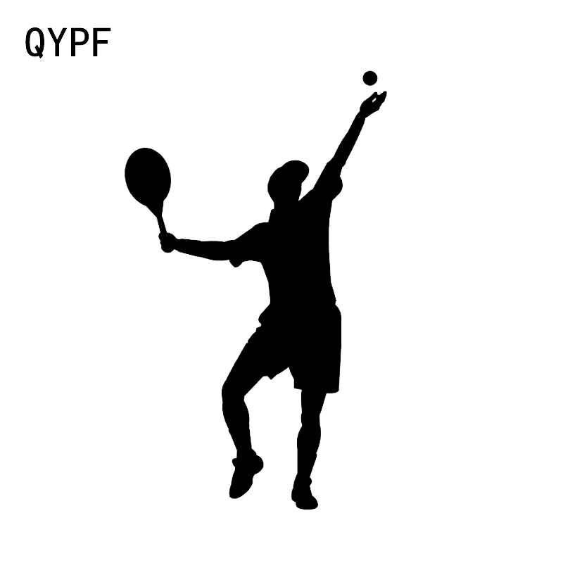 

QYPF 10,3*17,2 см Модный Теннисный плеер, спортивный декор, стикер для автомобиля, аксессуары, виниловый C16-1556