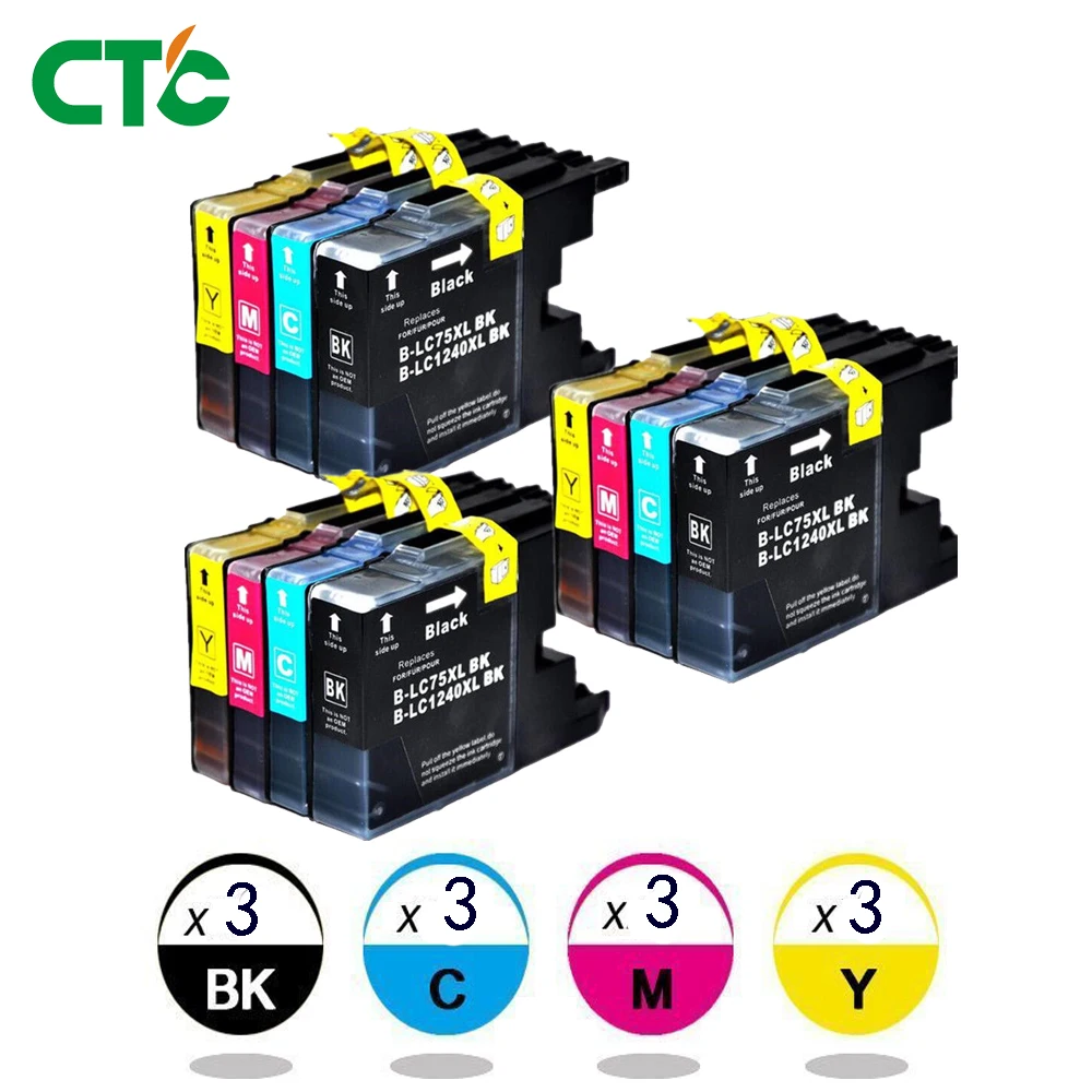 12 чернил для Brother LC1240 MFC J5910DW J6710DW J6910DW J825DW J430W J725DW J835W|brother ink|ink brotherbrother lc1240 |