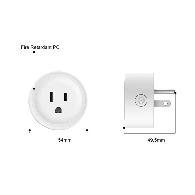 Умная розетка Wi-Fi мини умная вилка 2 пакета штепсельная США подходит для Alexa Google