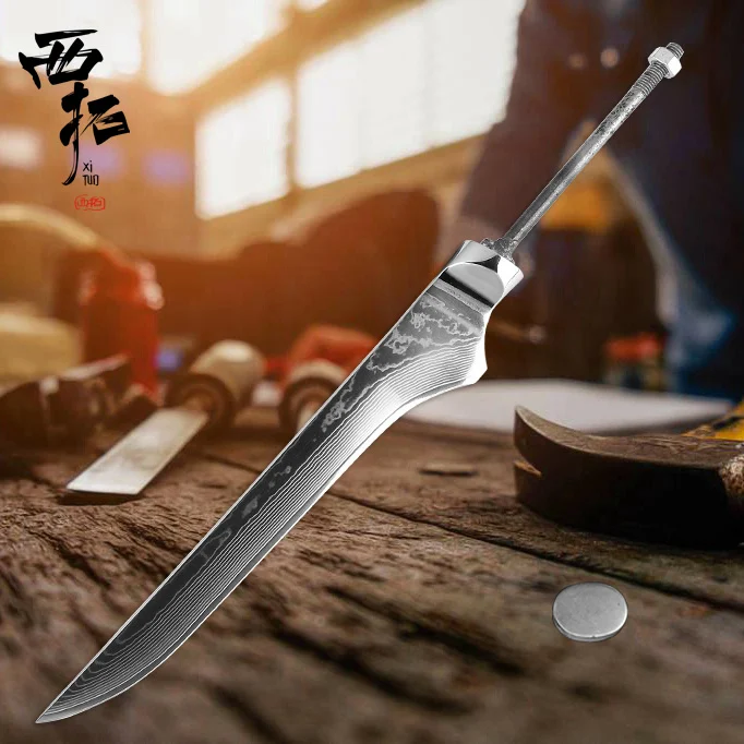 6inch Boning knife XITUO нож шеф-повара пустой DIY ручной работы кованые японский Дамасская сталь лезвие Материал хлеб нарезки мяса Parinf Nakiri Gyuto инструмент CN - Цвет: 6inch Boning knife
