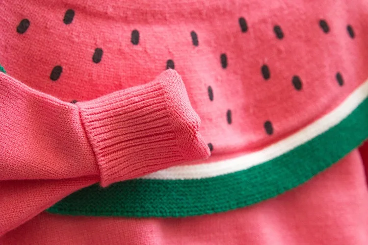 Lovely Baby Girls Watermelon Sweater Clothes Outfits Cotton 2018 New Toddler Kids Long Sleeve Cloak Knitted Tops Outwear 1-5Yrs | Детская
