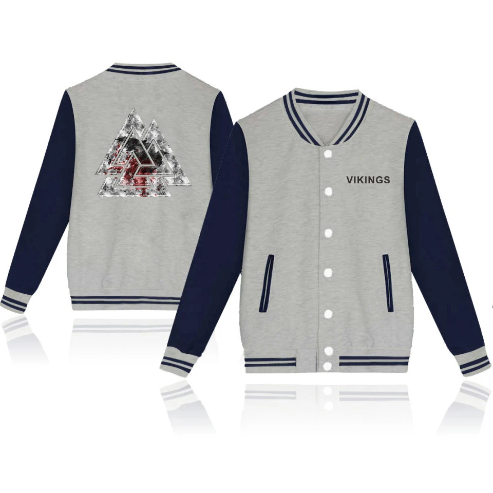 Harajuku VIKINGS Мужские Бейсбольные куртки Kpop забавные мужские/женские Уличная Homme