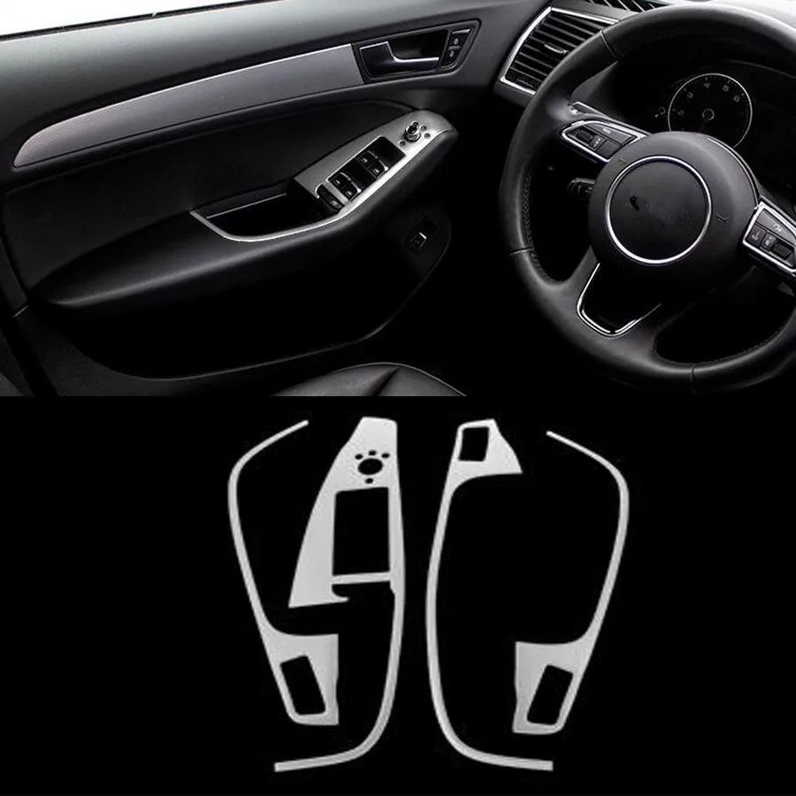 4 шт. наклейки из нержавеющей стали для подлокотника автомобиля Audi Q5 2012 2016