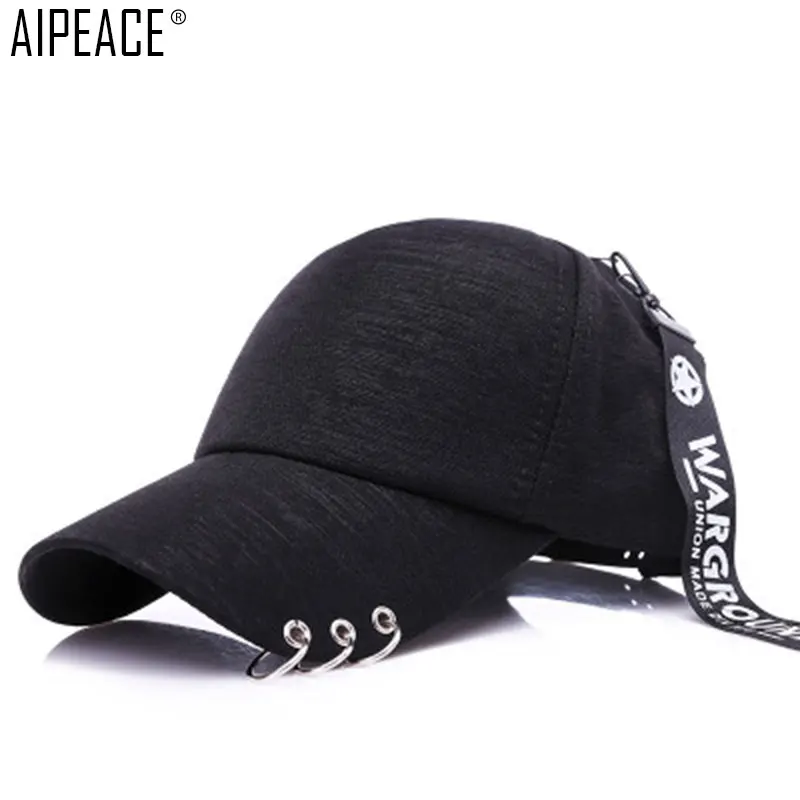 Женская Бейсболка с металлическим кольцом однотонная Повседневная Кепка