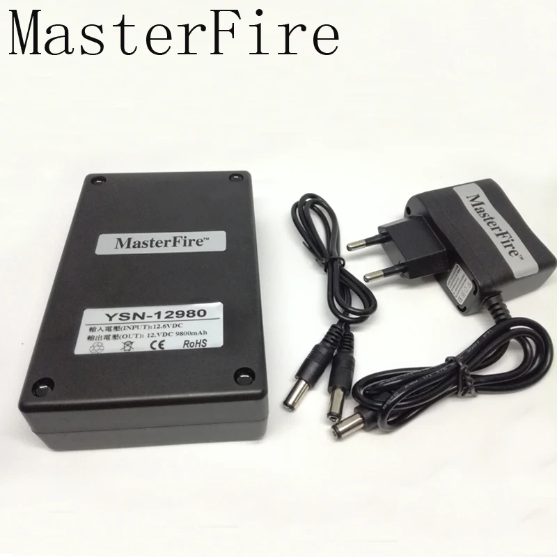 

MasterFire 10set/lot DC 12V 9800mah Rechargeable Li-ion Battery Lithium-ion Batteries Pack for CCTV Camera YSN-12980