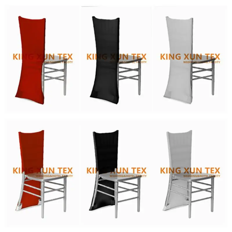 

Bamboo Chiavari Back Spandex Chair Cover Lycra Stretch Chair Covers For Wedding Hotel Event Decoration