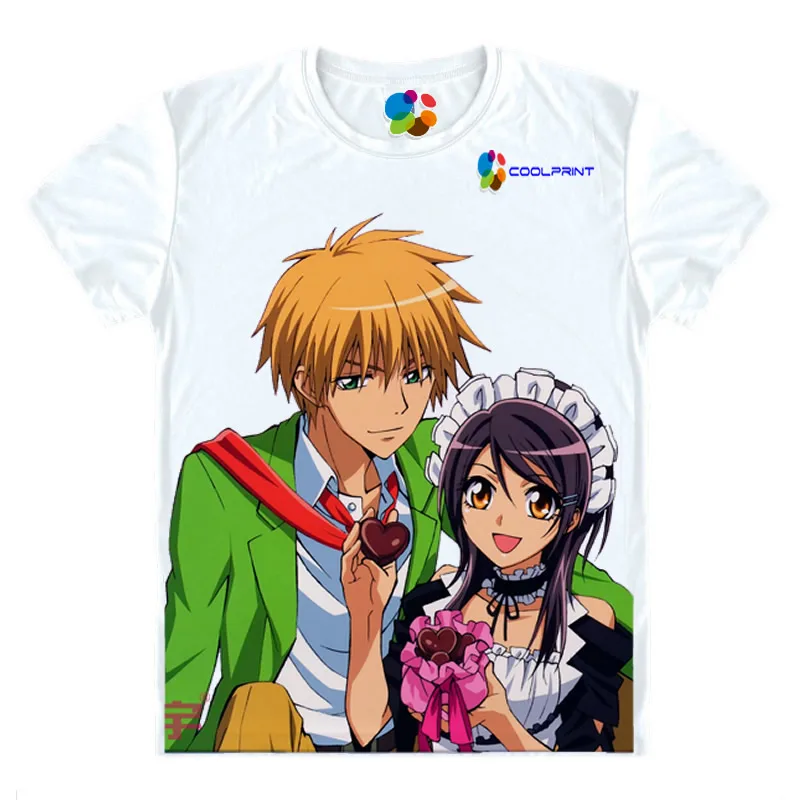 Coolprint японский Футболка с изображением в стиле аниме горничная сама футболки