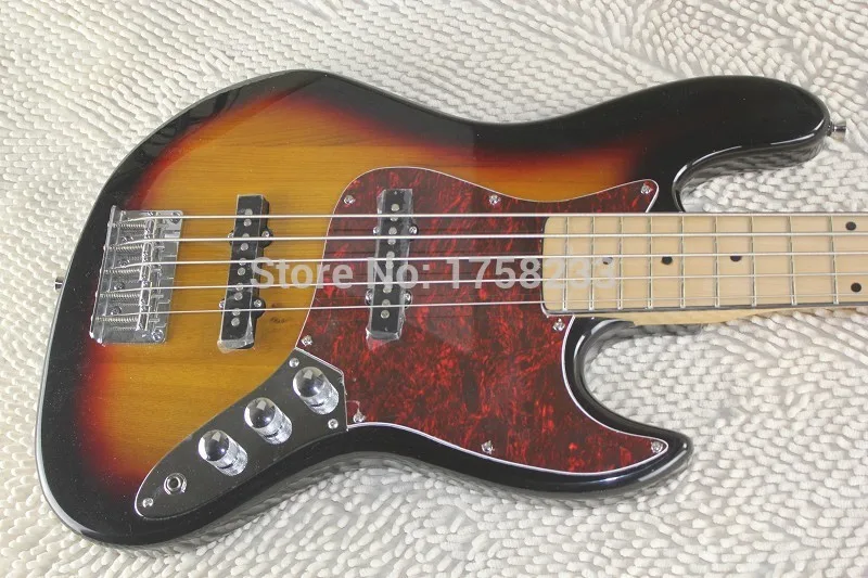 . Бесплатная Доставка Высокое Качество F Jazz Bass 5 Строка Палисандр Гриф Закат взрыв