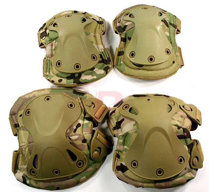 

4 шт./компл. Военная Защитная Экипировка, тактические защитные наколенники и налокотники для скутера, велосипедные наколенники для катания ...