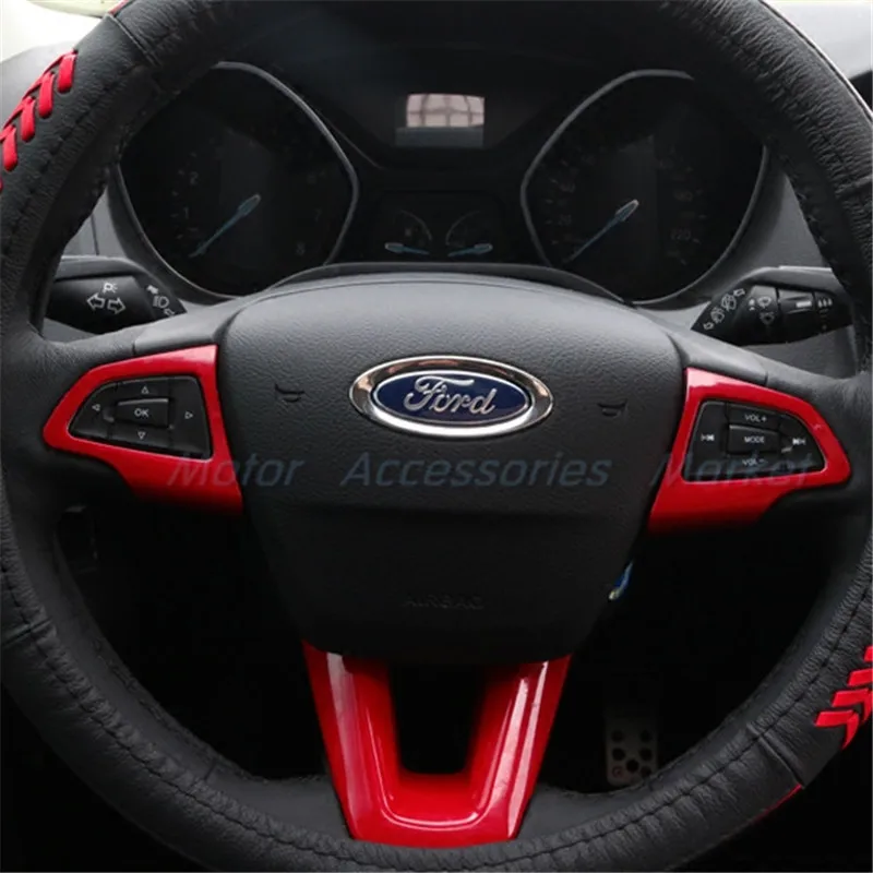 Новая матовая хромированная накладка на руль для Ford Focus 2015 2016 2017|ford focus chrome|trim wheeltrim