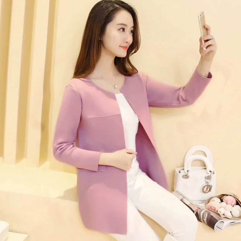 Новинка 2017 женский кардиган с открытой строчкой большой размер свободный тонкий