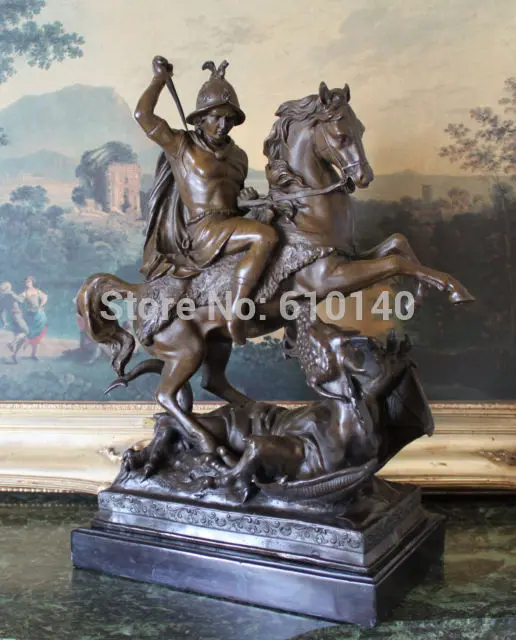 Статуя Святого Георгиевского дракона в стиле милитари Римского солдата