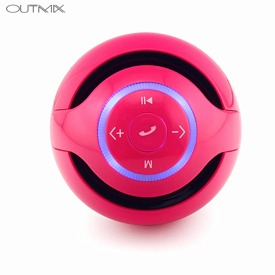 OUTMIX Bluetooth Динамик мини Портативный Беспроводной Динамик Саундбар бас Бумбокс Sound box с микрофоном TF карта fm-радио светодиодный