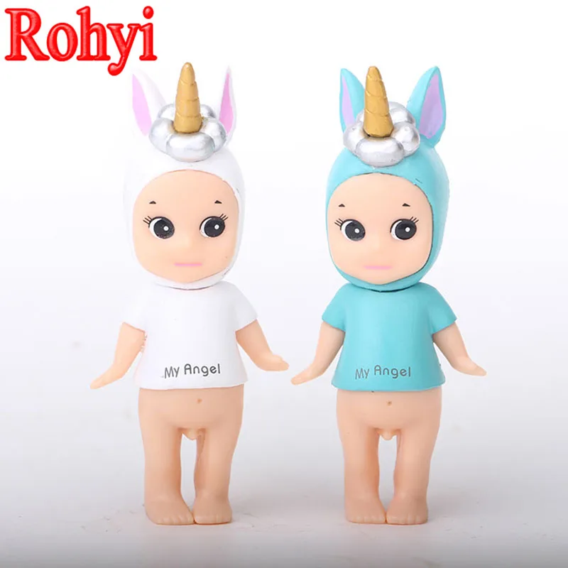 Игрушечные куклы Rohyi 2 шт./лот, серия «солнцезащитный ангел» вечерние рождественские подарки, милые животные из морского дна, куклы-единорог...