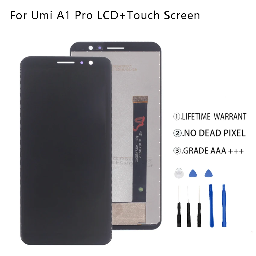 Оригинал для UMI Umidigi A1 Pro ЖК дисплей сенсорный экран дигитайзер в сборе детали