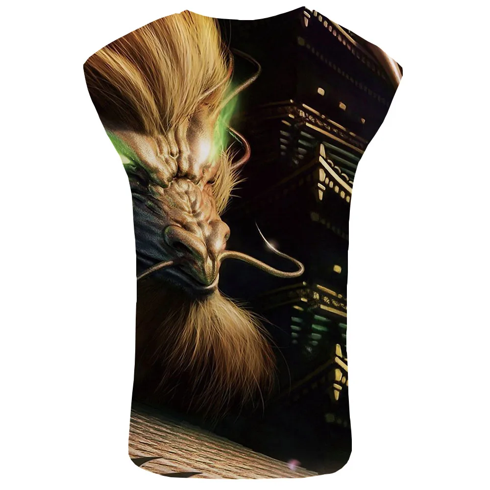 KYKU бренд Dragon Tank Топ для мужчин животное Singlet Dragon Ball Z жилет молния для мужчин s Бодибилдинг война Стрингер мужская майка