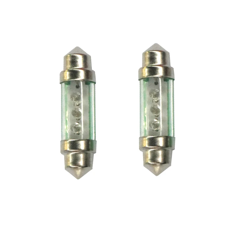 10 шт. Φ 7000K зеленые автомобильные лампы C5W автомобильная лампа с лампочкой без