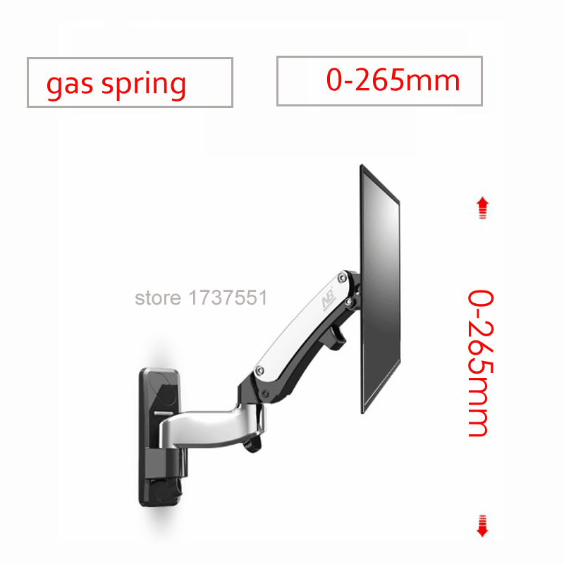 NB F450 алюминиевый воздушный пресс газовая пружина двойной рычаг 4"-50" 8-16 кг полный движения ЖК-монитор крепление настенная подставка стояк VESA 400X400