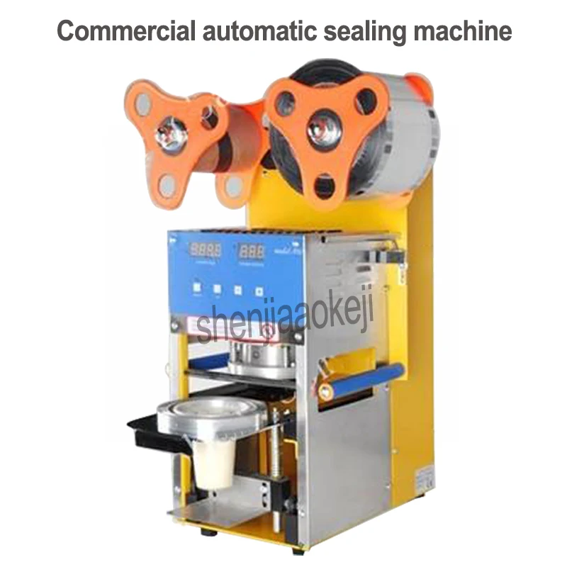 

ZY-ZF07 Commercial Milk-Tea Sealing Machine Stainless Steel Bubble Tea Sealing Machine automatic electric Sealer 110v/220v 400w