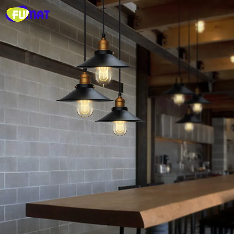 Черная Подвесная лампа FUMAT простая современная для столовой кухни промышленное
