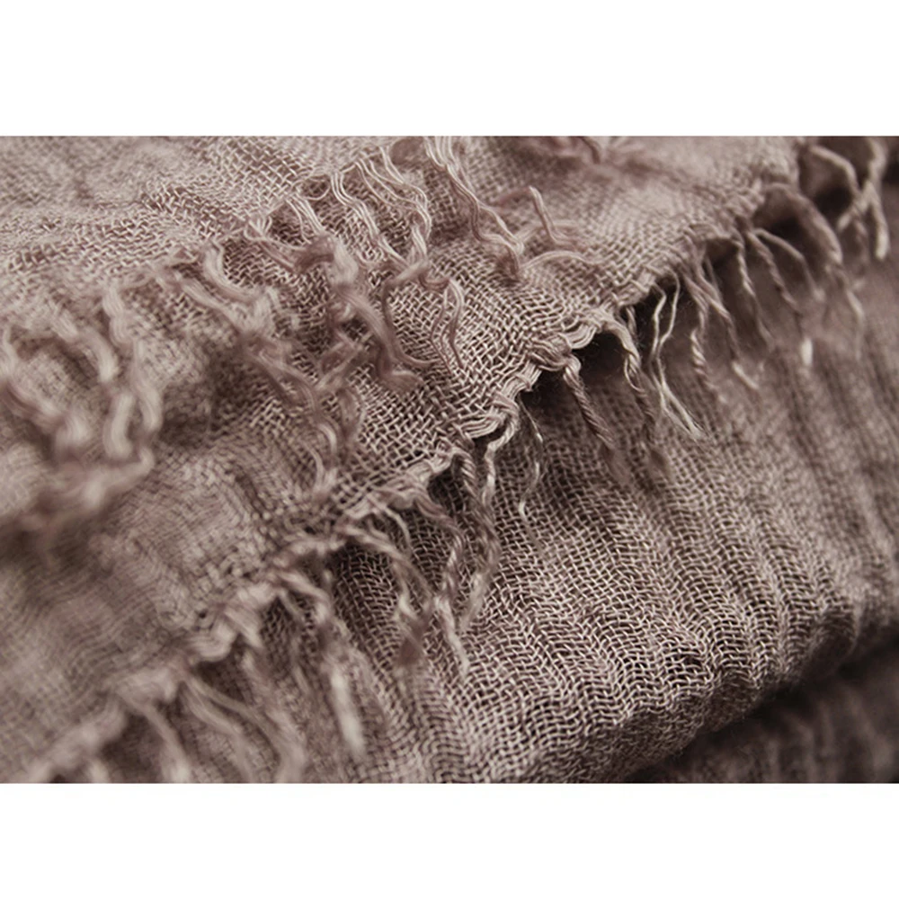 

Solid Tassel Winter Vintage Harajuku Hijabs Women Cotton Linen Scarf Islam Muslim Ladies Ring Velvet Shawl Scarf Cover Classical