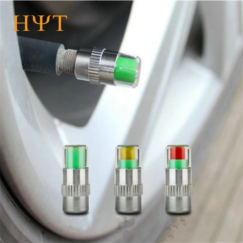 

4PCS/Set Car Tire Pressure Monitor Valve Stem Cap High Quality Sensor Indicator Diagnostic Tools for Pressure & Vacuum Testers