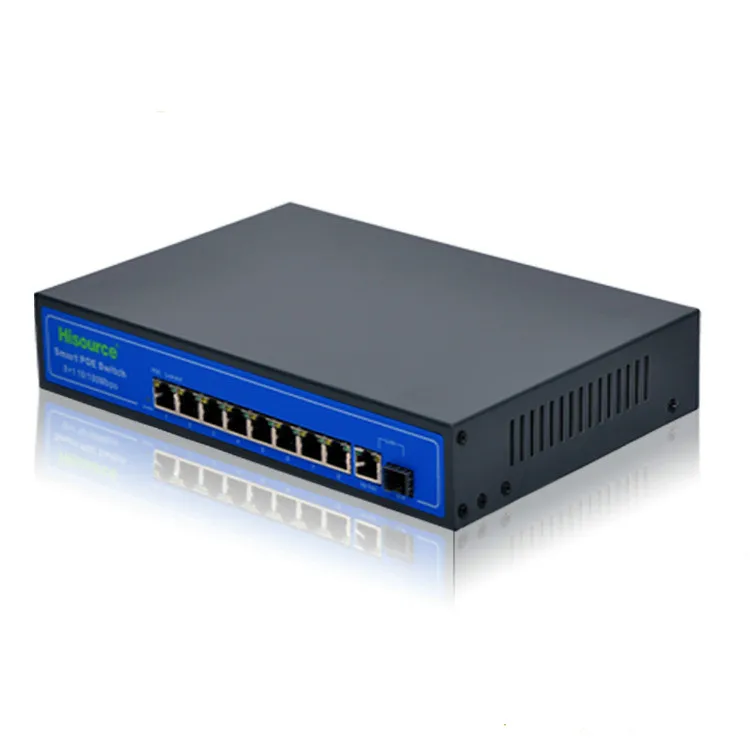 Коммутатор POE с 8 портами и встроенным оптическим портом SFP сетевой коммутатор