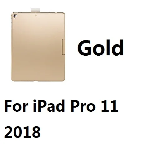 For Pro11 Gold Чехол для iPad Pro 11 10,5 Air 10,5 7 цветов с подсветкой 360 Rotatio Беспроводная Bluetooth клавиатура чехол для iPad 9,7 дюймов - Цвет: For Pro11 Gold