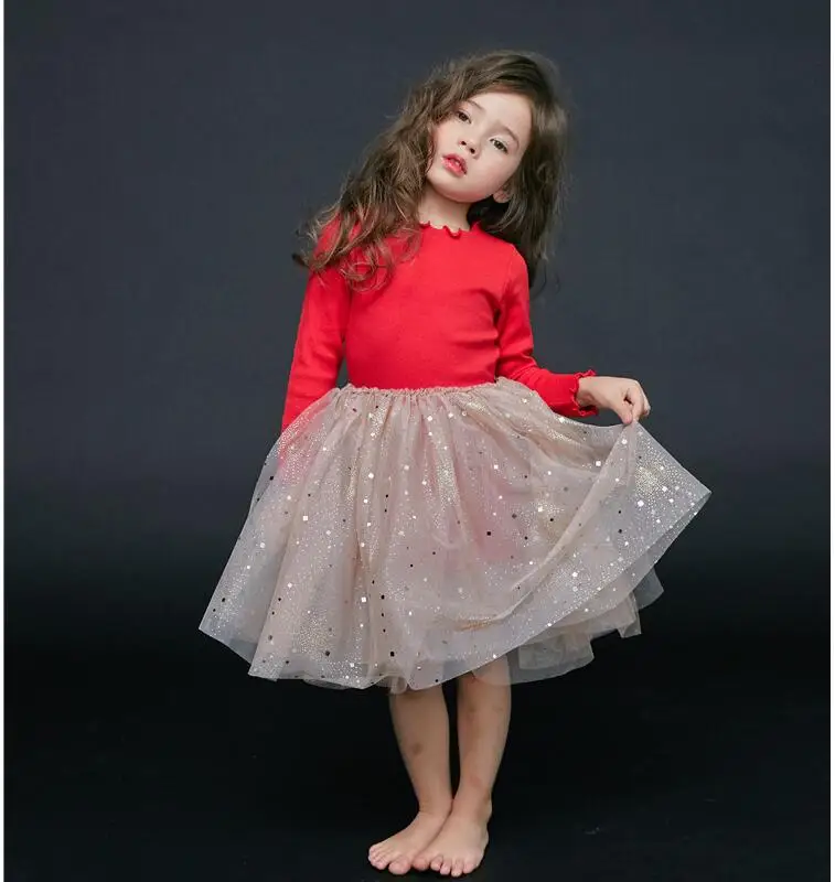 Dropshipping New 2018 Hot Selling Autumn Winter Baby Girl Knitting Embroidered Tutu Dress kids girl elegant evening dress | Детская
