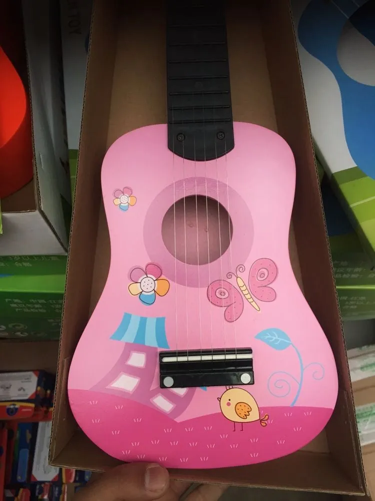 21&quot wooden instruments kids Toy pink Acoustic Guitar | Игрушки и хобби