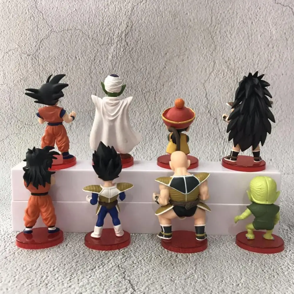 Аниме 6-9 см 8 шт./компл. Dragon Ball Z Piccolo Goku Vegeta Nappa Raditz Супер SaiYan фигурка ПВХ